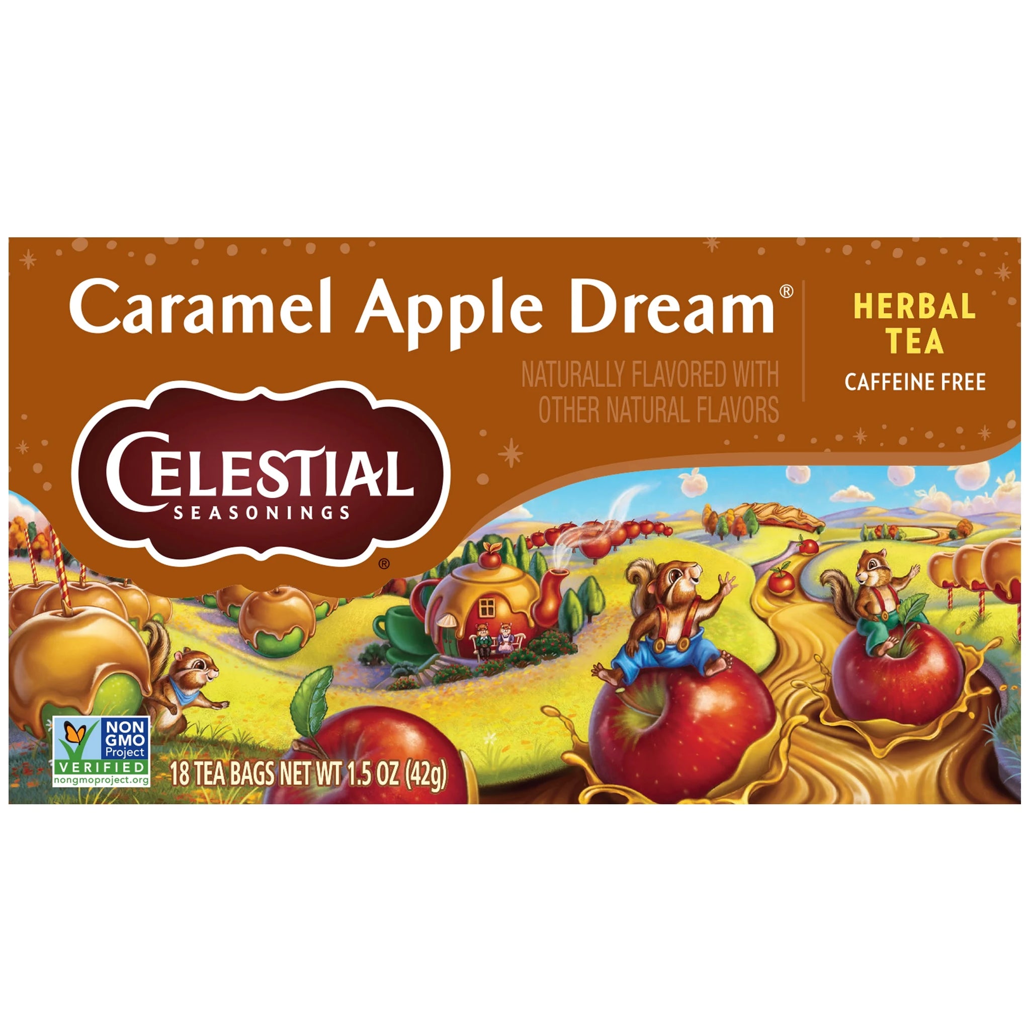 Celestial Seasonings Caramel Apple Dream Caffeine-Free Herbal Tea Bags (18 Count)