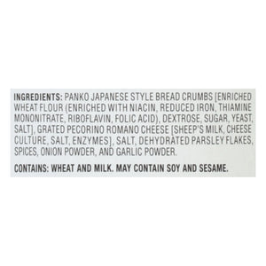 4C® Japanese Style Seasoned Panko Bread Crumbs 13 Oz. Canister Serving Size: 1/2 Cup (28G) Servings per Container: about 13