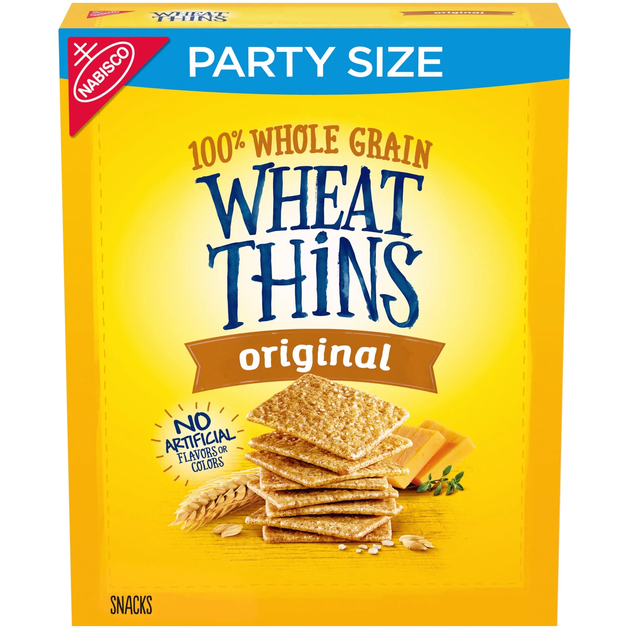 Wheat Thins 20 Oz Original Whole Grain Wheat Crackers, Party Size, 20 Oz Box