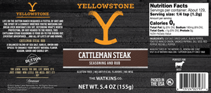 Yellowstone Cattleman Steak Rub, 5.4Oz (Mixed Spices & Seasonings)