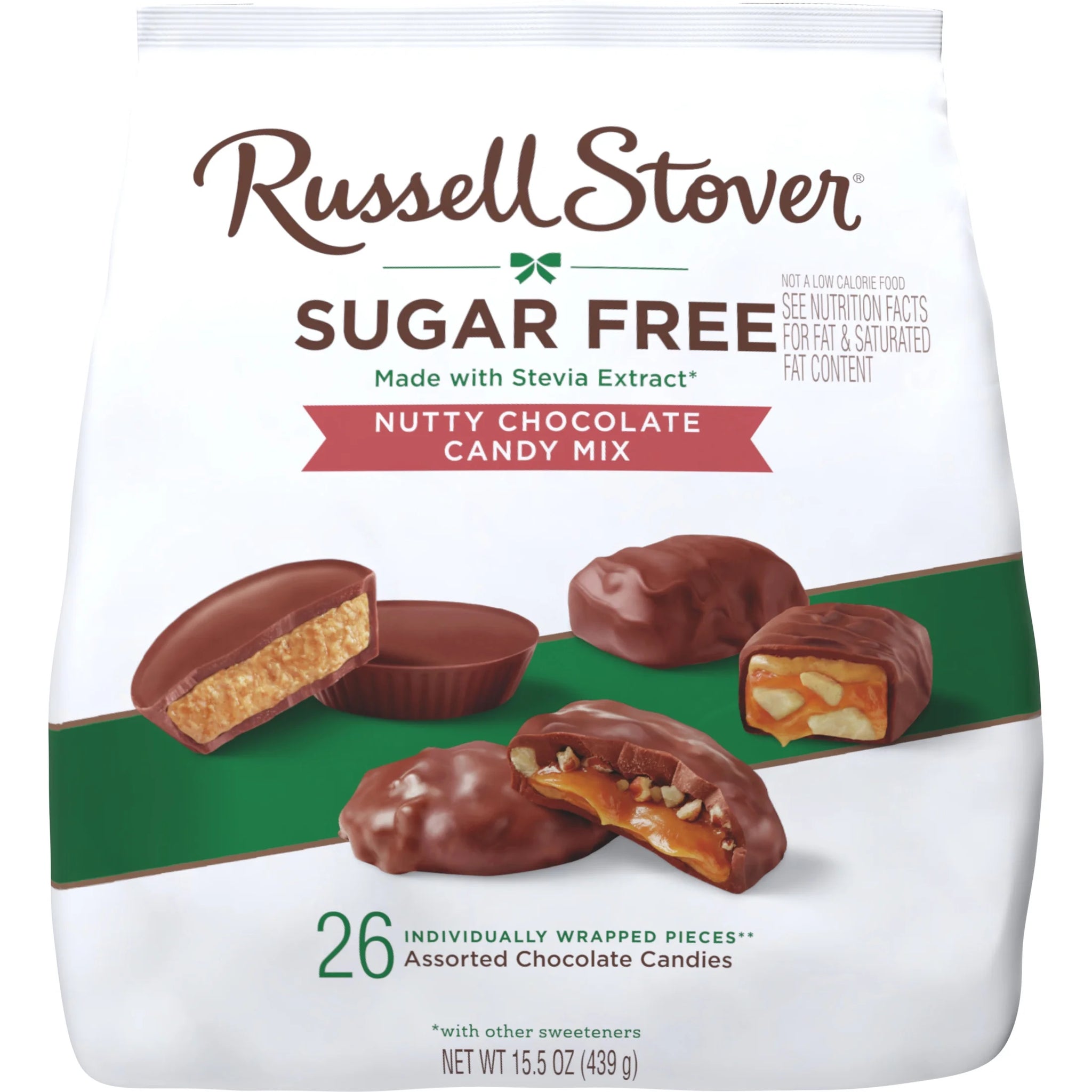 RUSSELL STOVER Sugar Free Assorted Chocolate Candy with Nuts, 15.5 Oz. Bag
