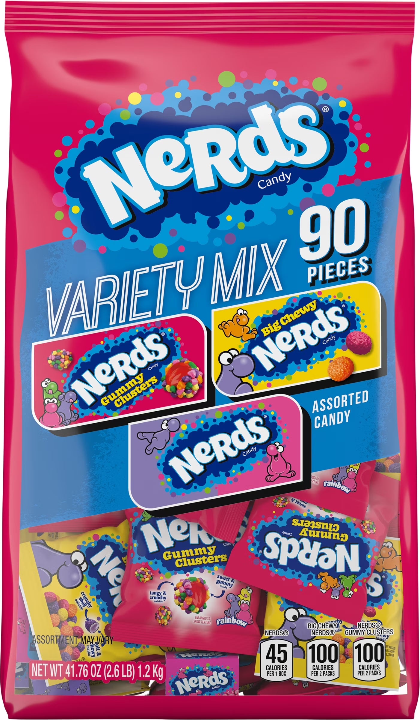 Nerds Variety Pack 90 Count 41.76 Ounce Mixed Bag
