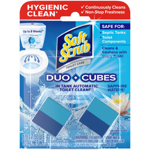 Soft Scrub In-Tank Toilet Cleaner Duo-Cubes, Sapphire Waters, 2 Count