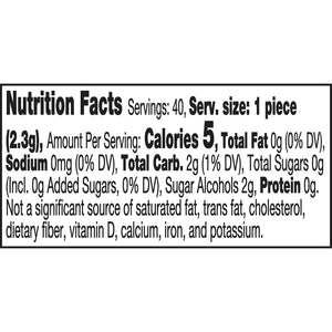 Ice Breakers Ice Cubes Mint Crystal Flavored Sugar Free Chewing Gum, Bottle 3.24 Oz, 40 Pieces