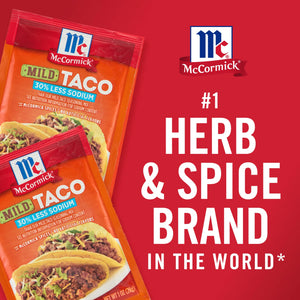 Mccormick 30% Less Sodium Mild Taco Seasoning Mix, 1 Oz Envelope