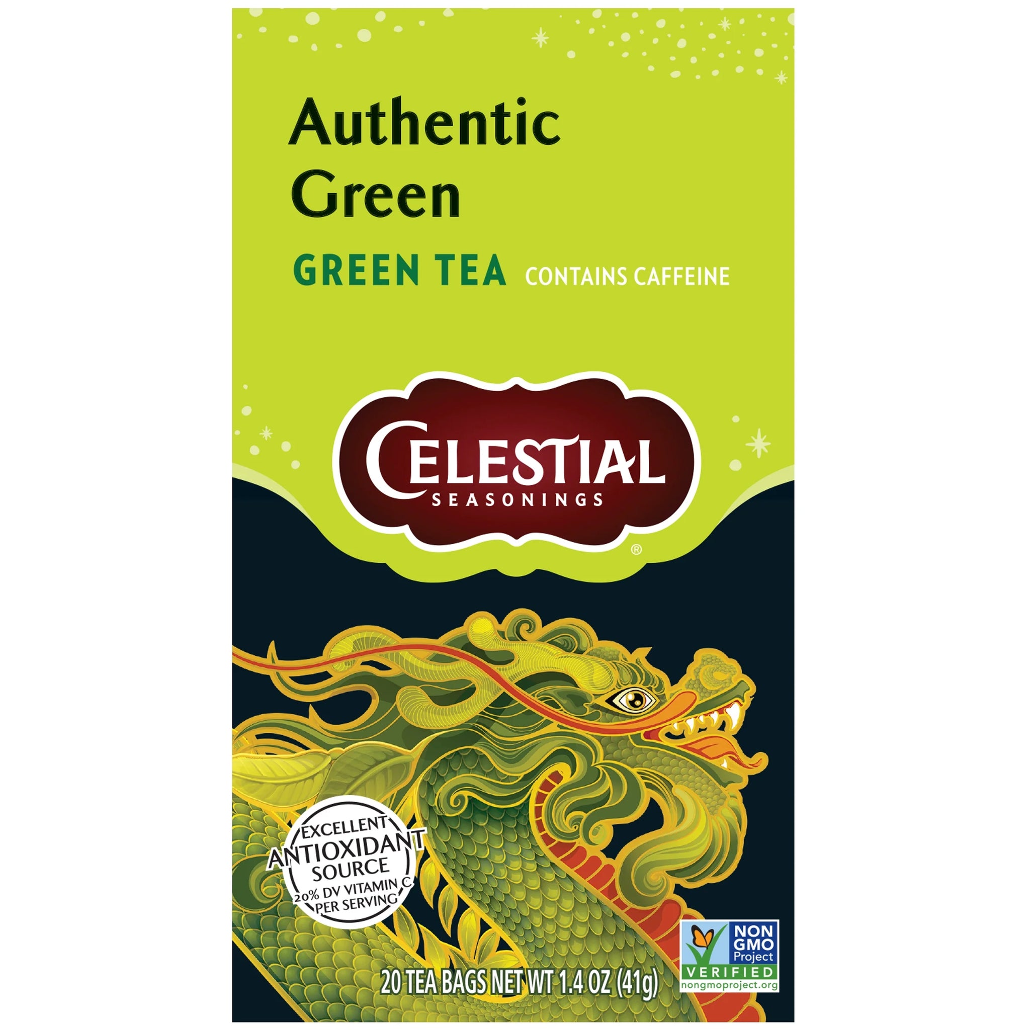 Celestial Seasonings Authentic Green Tea Bags (20 Count)