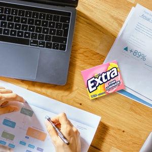 (2 Pack) Extra Pink Lemonade Sugar Free Chewing Gum - 15 Sticks