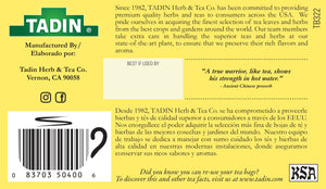 Tadin Lemongrass Tea, Herbal Tea, Caffeine-Free Tea, Herbal Teabags, 24 Count, Pack of 1