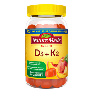 Nature Made D3 + K2 Gummies, 110 Gummies