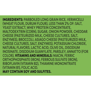 Knorr No Artificial Flavors Cheddar Broccoli Parboiled Instant Rice, 5.7 Oz Regular Pouch