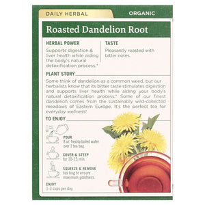 Traditional Medicinals, Organic Roasted Dandelion Root, Tea Bags, 16 Count