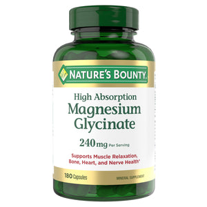 Nature'S Bounty Magnesium Glycinate 240 Mg, 180 Capsules