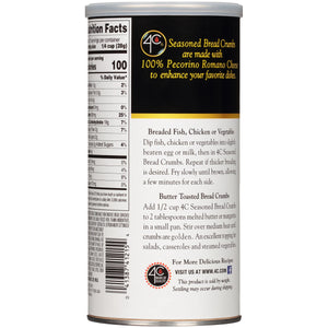 4C Seasoned Bread Crumbs, 15 Oz Canister