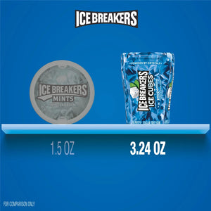Ice Breakers Ice Cubes Peppermint Flavored Sugar Free Chewing Gum, Bottle 3.24 Oz, 40 Pieces
