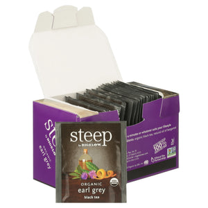 Steep Organic Black Tea, Earl Grey, Tea Bags, 20 Ct