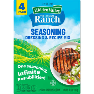 Hidden Valley Gluten Free, Keto-Friendly Original Ranch Salad Dressing & Seasoning Mix, 4 Packets