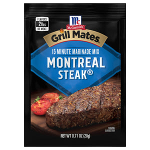 Mccormick Grill Mates Gluten Free Montreal Steak Marinade Seasoning Mix, 0.71 Oz Envelope