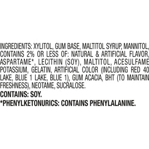 Ice Breakers Ice Cubes Bubble Breeze Flavored Sugar Free Chewing Gum, Bottle 3.24 Oz, 40 Pieces