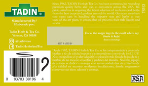 Tadin Lemon Ginger Tea, Herbal Tea, Caffeine-Free Tea, Herbal Tea Bags, 24 Count, Pack of 1