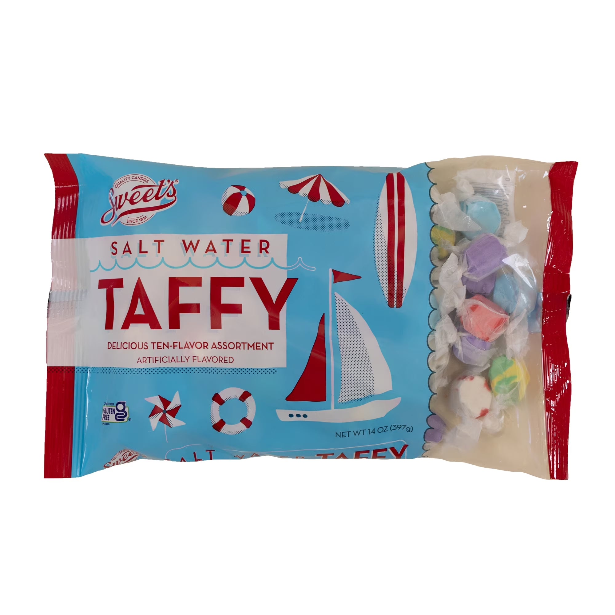 Sweet'S Salt Water Taffy Candies, 14 Oz.