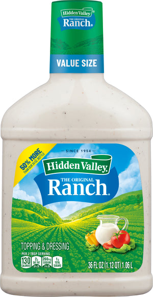 Hidden Valley Original Ranch Salad Dressing and Topping, 36 Ounce Bottle