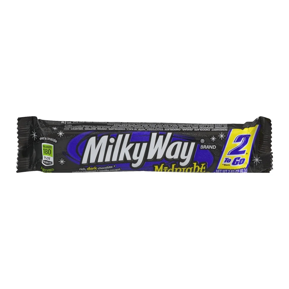 Milky Way Candy Midnight Dark Chocolate Bar, Share Size - 2.83 Oz