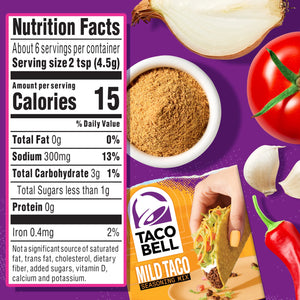 Taco Bell Mild Taco Seasoning Mix, 1 Oz Packet