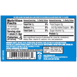Trident Original Sugar Free Gum, Regular Size, 14 Pieces