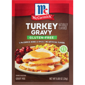 Mccormick No Artificial Flavors Gluten Free Turkey Gravy Mix, 0.88 Oz Envelope