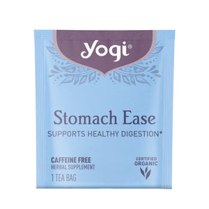 Yogi Tea Stomach Ease, Caffeine-Free Organic Herbal Tea Bags, 16 Count