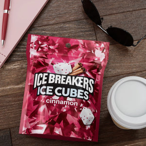 Ice Breakers Ice Cubes Cinnamon Sugar Free Chewing Gum, Pouch 8.11 Oz, 100 Pieces