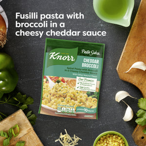 Knorr No Artificial Flavors Cheddar Broccoli Fusilli Pasta Sides, 4.3 Oz Regular Pouch