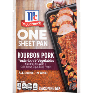 Mccormick Bourbon Pork Tenderloin & Vegetables One Sheet Pan Seasoning Mix, 1 Oz Envelope