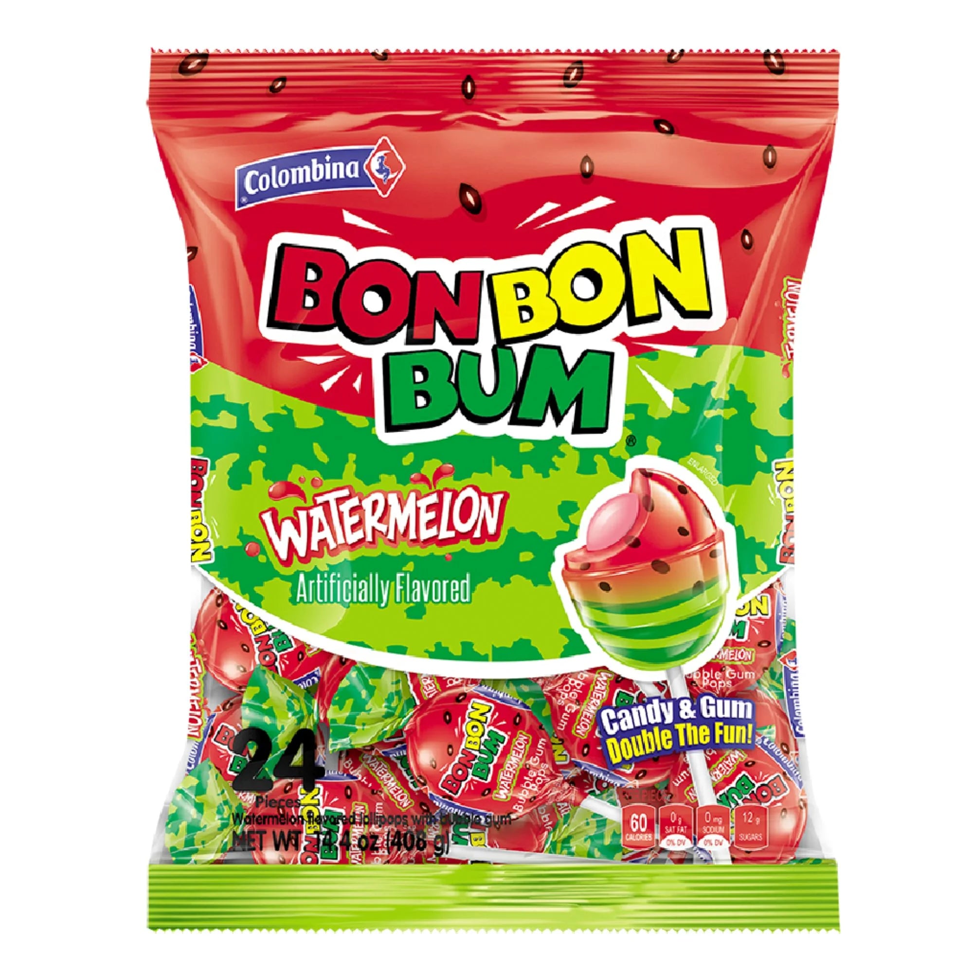 Colombina BON BON BUM Watermelon 24Ct
