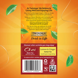 Twinings Chai French Vanilla Black Tea Bags, 20 Count Box