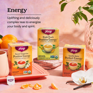 Yogi Tea Sweet Tangerine Positive Energy, Organic Black Tea Bags, 16 Count