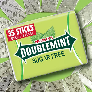 Wrigley'S Doublemint Mint Gum Sugar Free Chewing Gum - 35 Stick