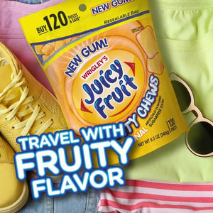 Juicy Fruit Chewing Gum, Value Pack - 120 Count Bulk Gum Bag