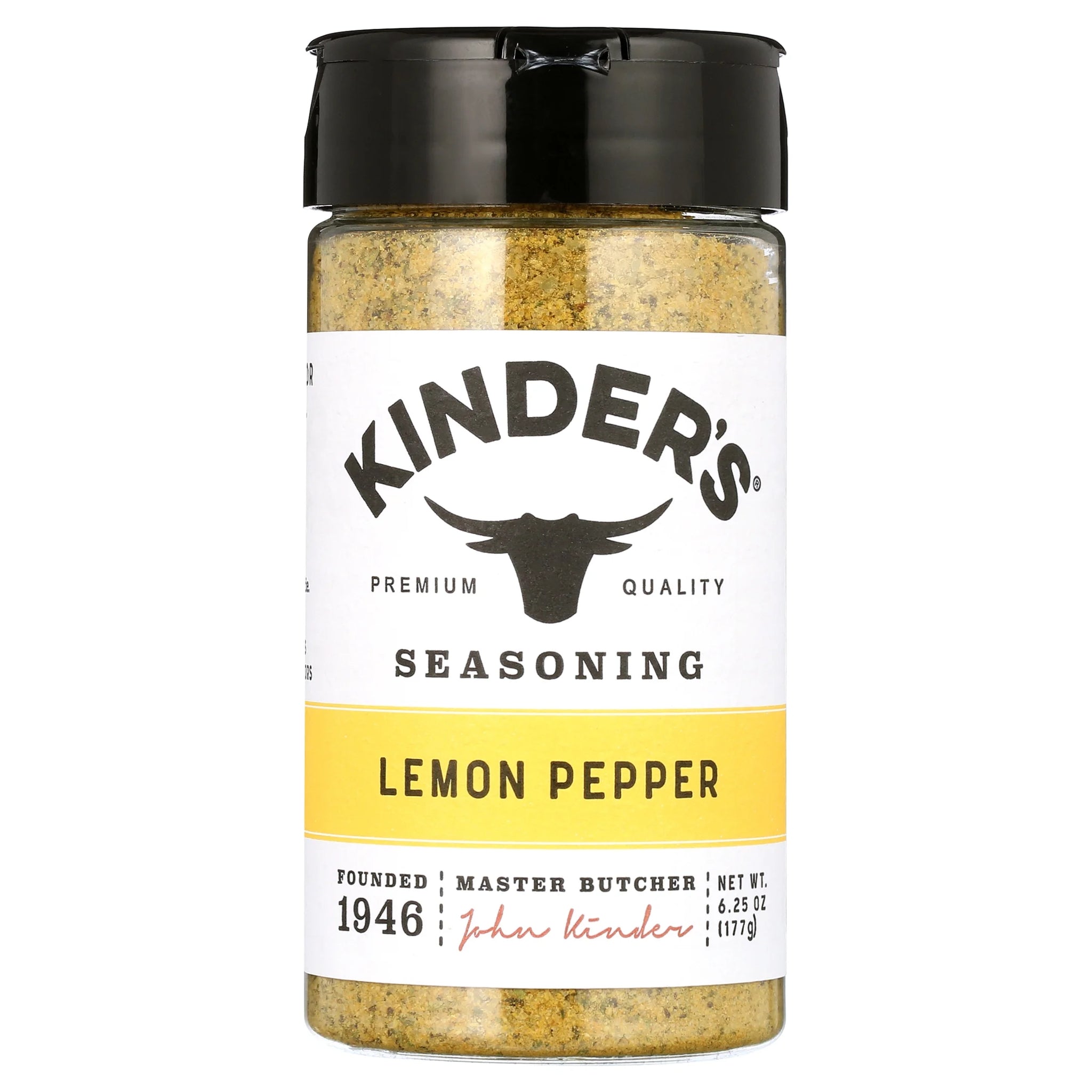 Kinder'S Lemon Pepper Seasoning & Rub for Grilling, 6.25 Oz
