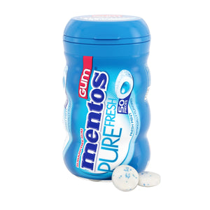 Mentos Gum Sugar-Free  Mint Chewing Gum, 50 Regular Size Pieces, Bottle