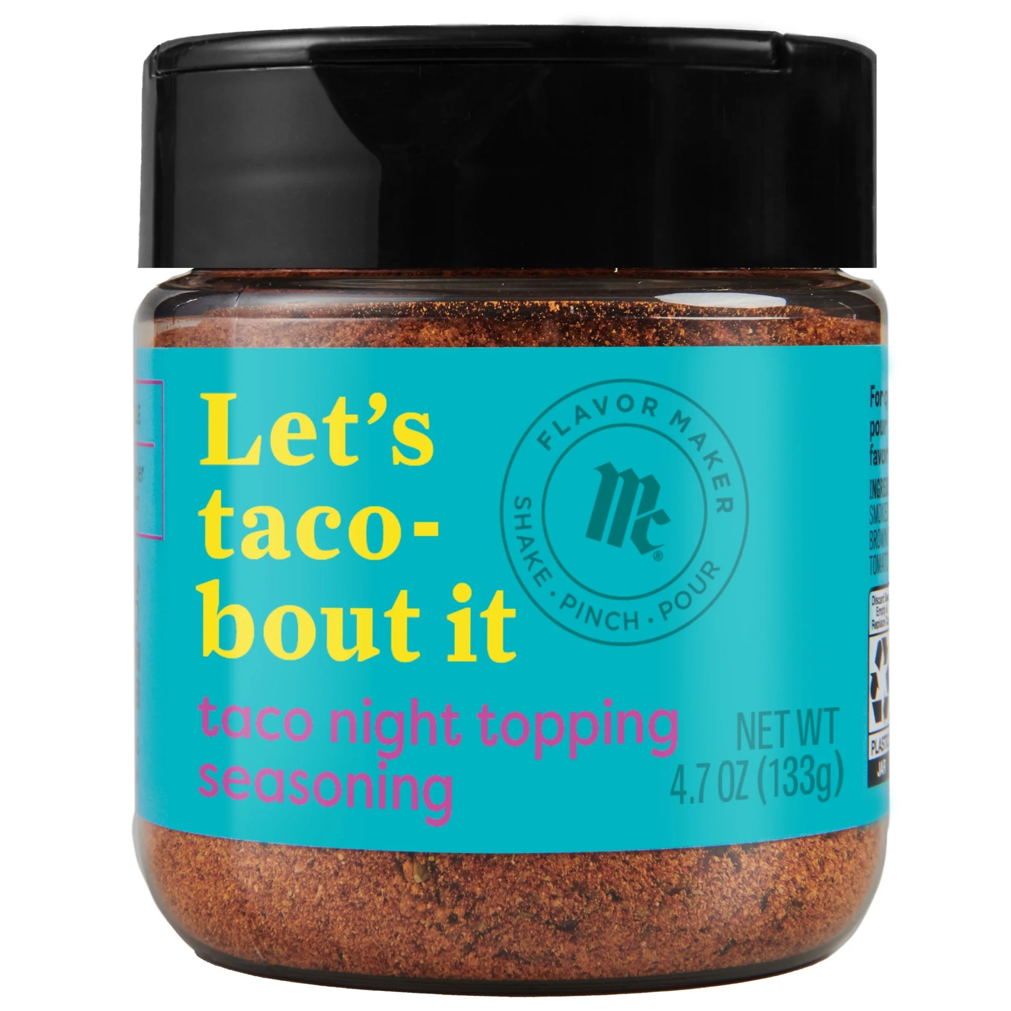 Mccormick Flavor Maker Taco Topping Seasoning, 4.7 Oz Jar