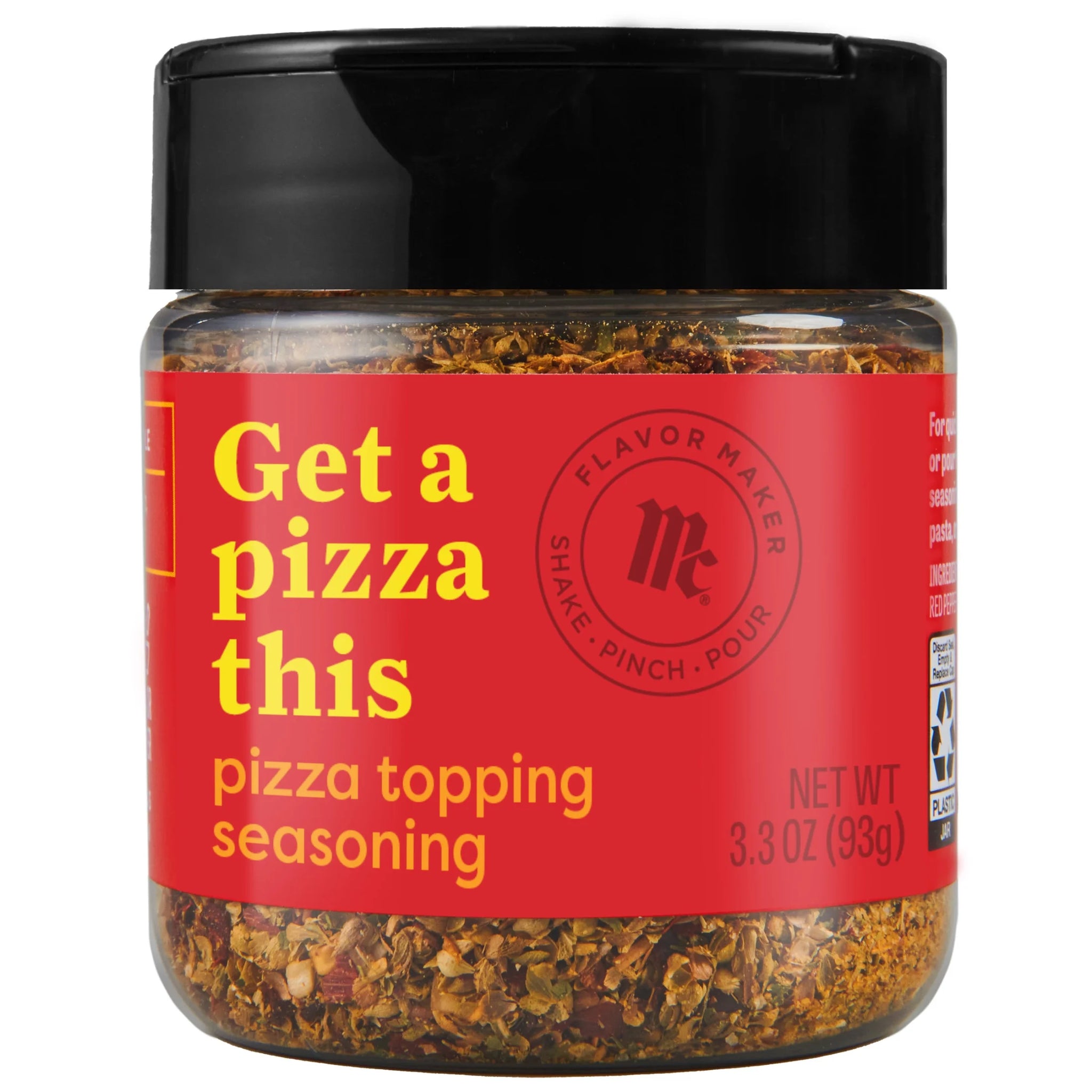 Mccormick Flavor Maker Pizza Topping Seasoning, 3.3 Oz Jar