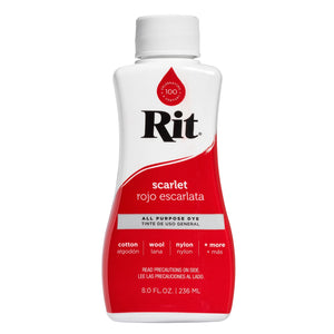 Rit All Purpose Liquid Dye, Scarlet, 8 Fl Oz