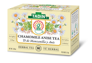 Tadin Chamomile Tea with Anise, Herbal Tea, Caffeine-Free Tea, Herbal Tea Bags, 24 Count, Pack of 1