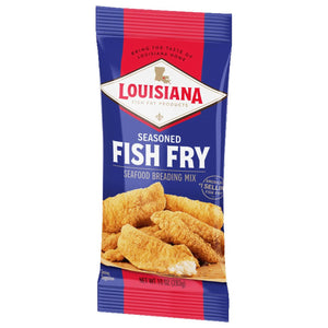 Louisiana Fish Fry Products Crispy Seasoned Fish Fry Seafood Breading Mix, 10 Oz Bag