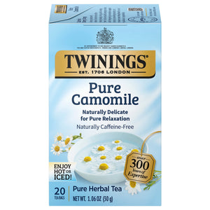 () Twinings Pure Camomile Herbal Tea Bags, Caffeine Free, 20 Count Box
