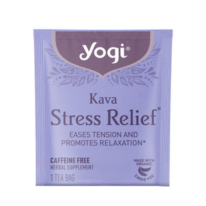 Yogi Tea Kava Stress Relief, Caffeine-Free Herbal Tea Bags, 16 Count