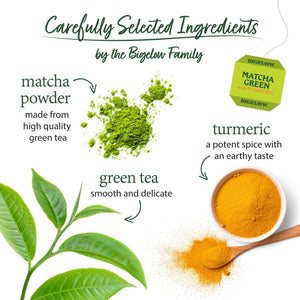 () Bigelow Matcha Green Tea with Turmeric, Green Tea Bags, 18 Count