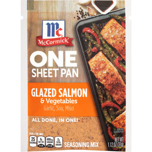 Mccormick Glazed Salmon & Vegetables One Sheet Pan Seasoning Mix, 1.12 Oz Envelope