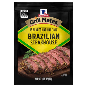 Mccormick Brazilian Grill Mates Gluten Free Steakhouse Marinade, 1.06 Oz Envelope
